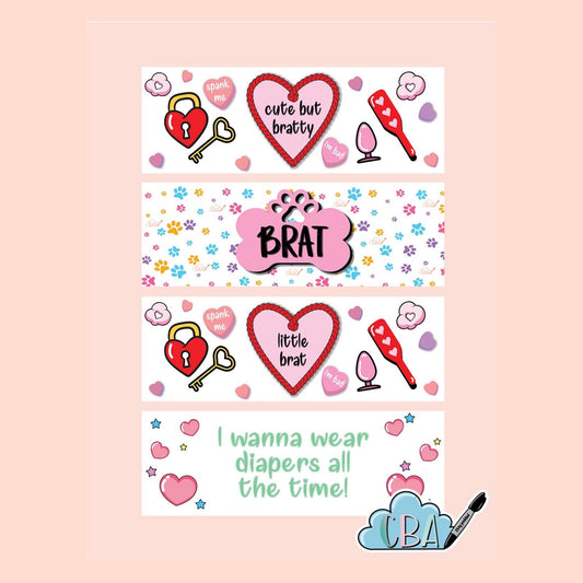 ABDL Diaper Tapes, Pack of 4, Premium Clear “Diaper Brat Pack”