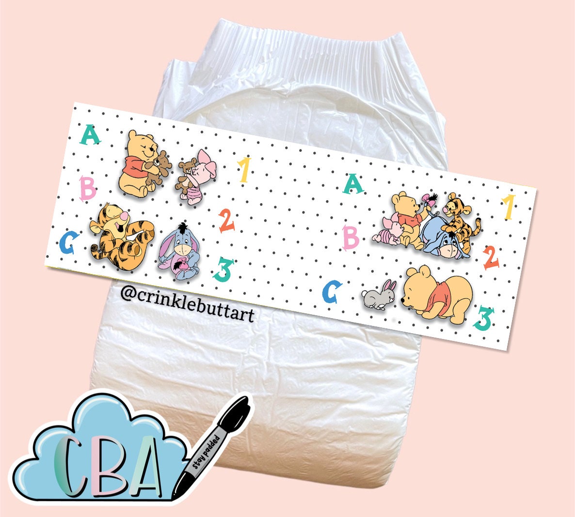 ABDL Clear Premium Diaper Tapes “ABC Babies”