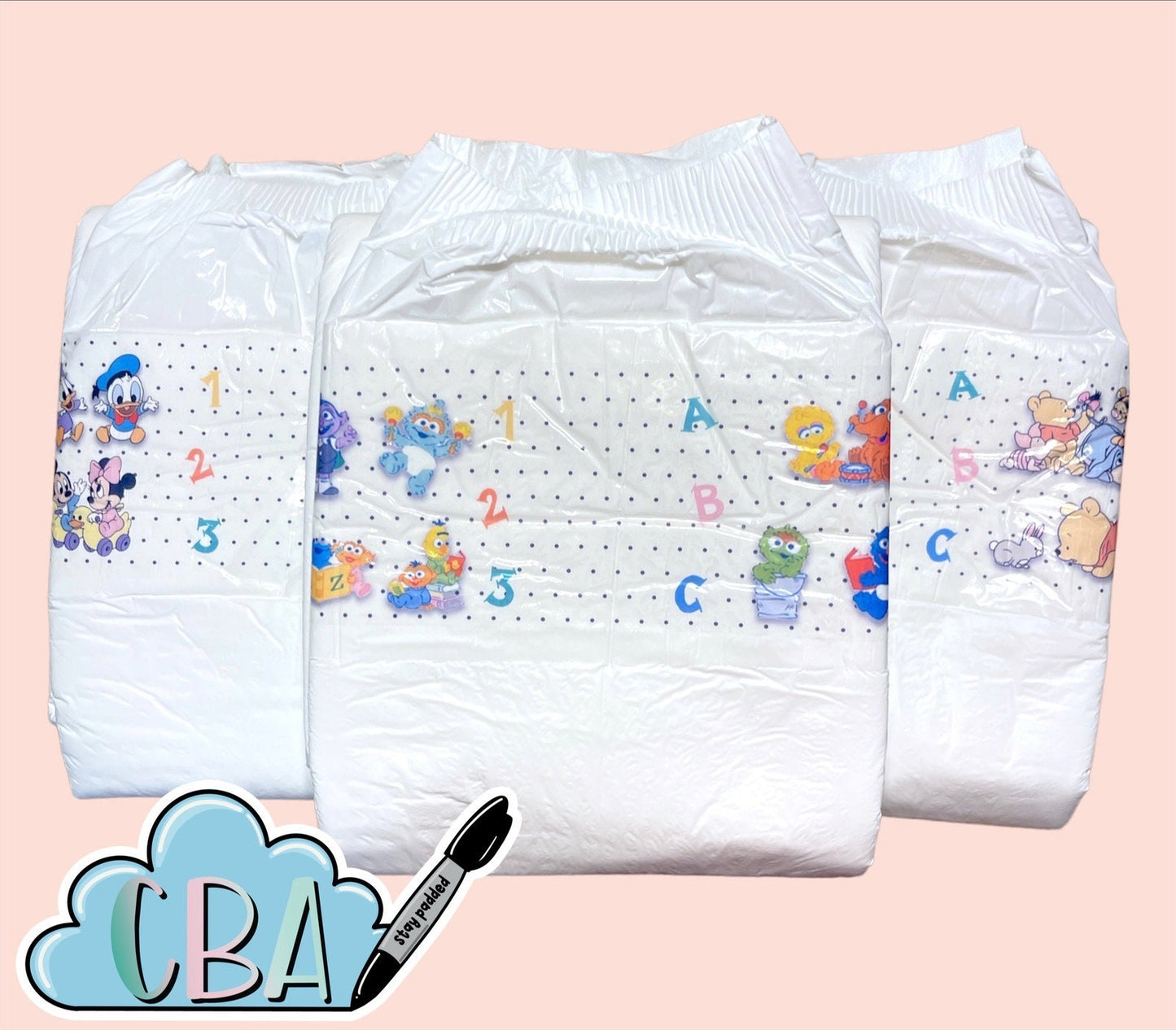 ABDL Clear Premium Diaper Tapes “ABC Babies”