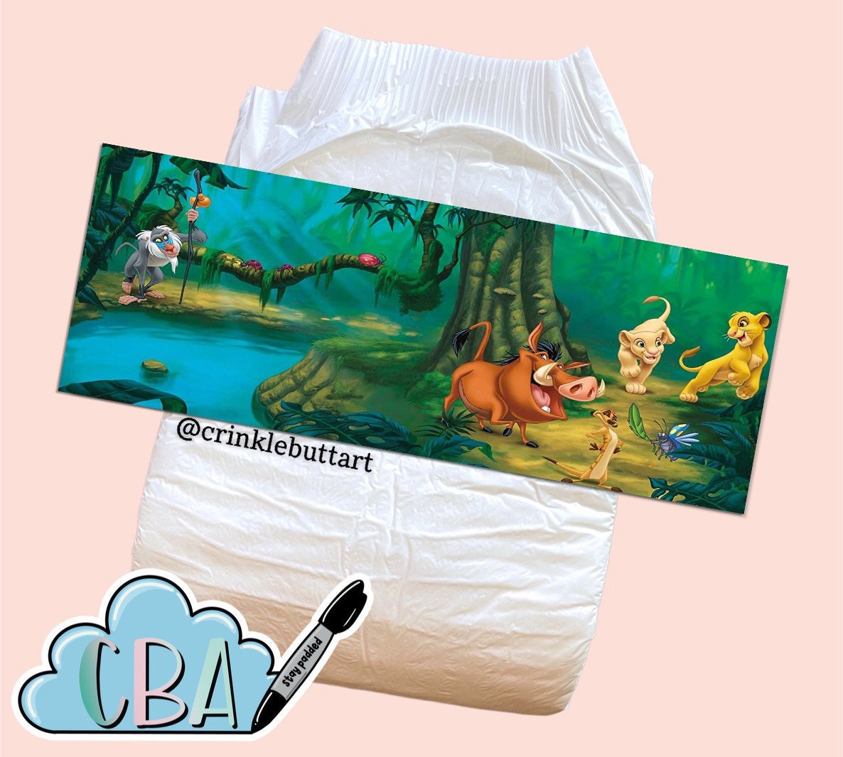 ABDL Premium Diaper Tape “Lions”