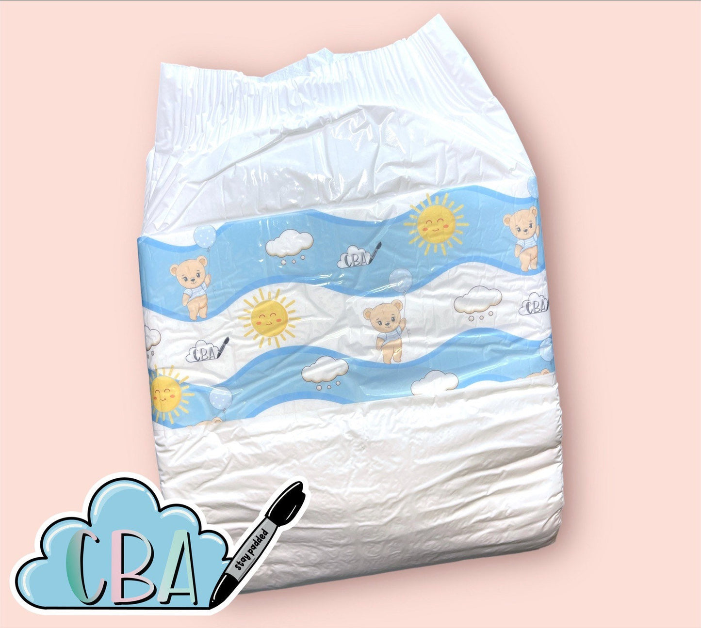 ABDL Clear Premium Diaper Tapes “Sunny Bears”