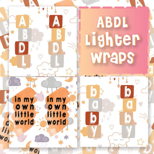 ABDL Lighter Wraps, Cute ABDL Adult Baby