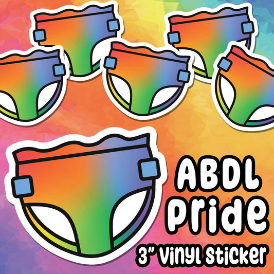 ABDL Pride Sticker, 3” Vinyl Sticker