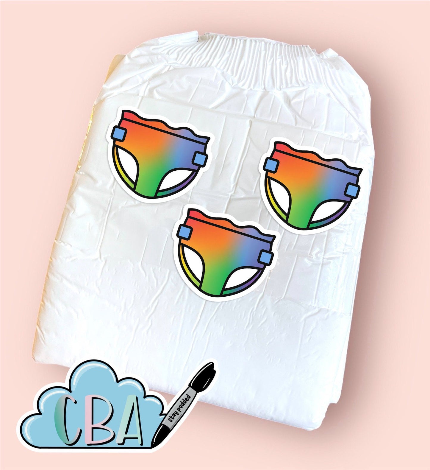 ABDL Pride Sticker, 3” Vinyl Sticker