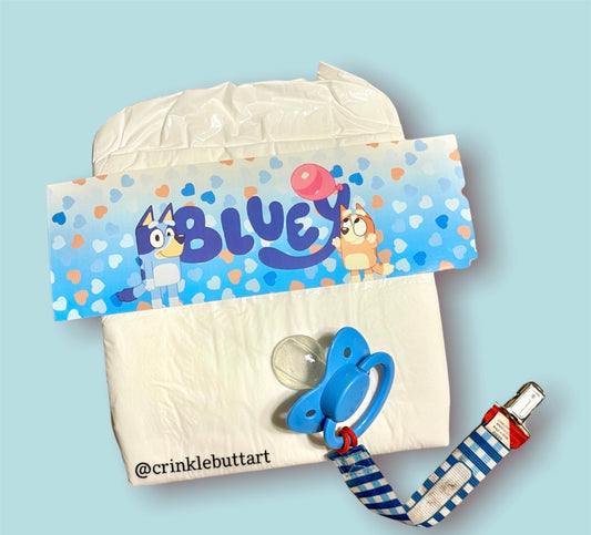 ABDL Clear Premium Diaper Tapes “Blue Pups”