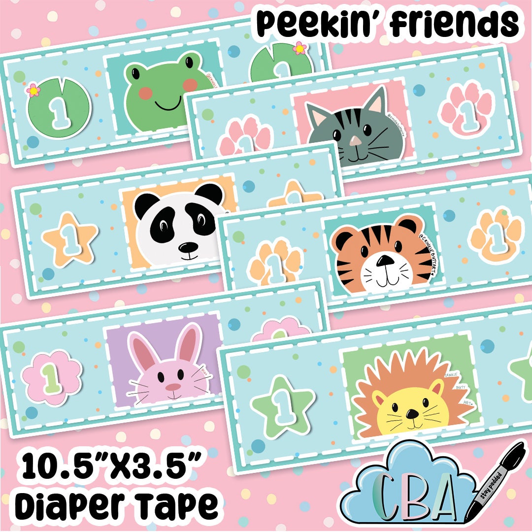 ABDL Diaper Tapes "Peekin' Friends"